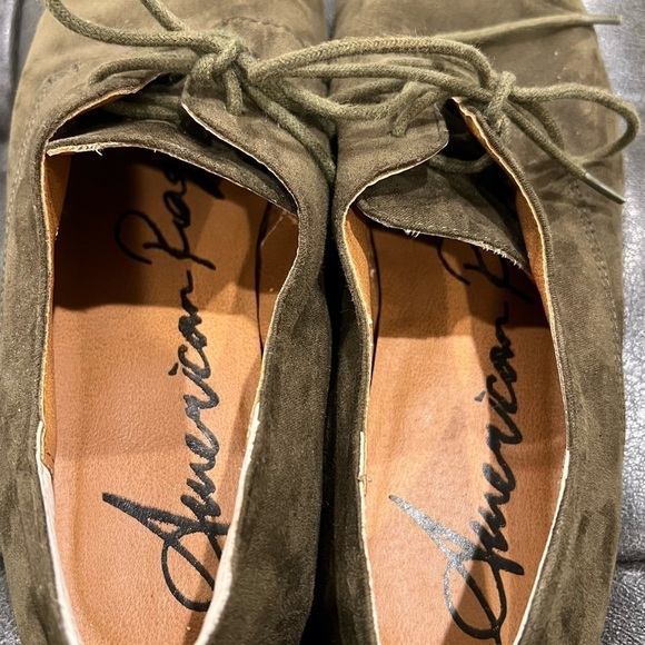 Women’s American Rag Olive Green Suede Oxford Size 8 1/2 - Picture 5 of 9
